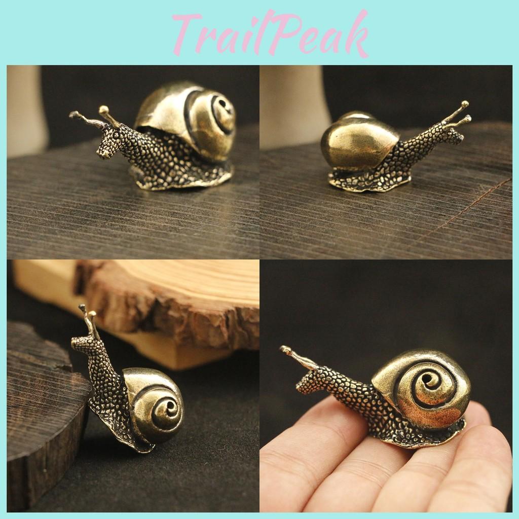 Solid Brass Snail Ornaments Tea Pet Vintage Copper Simulation Toy Decorations
