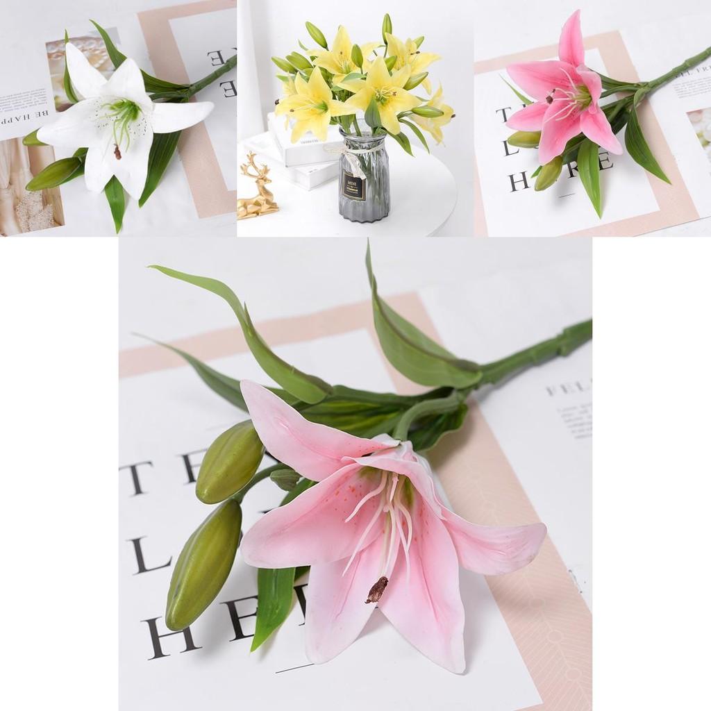3d Fake Lily Flower Handcraft For Photography Wedding And House Decoration