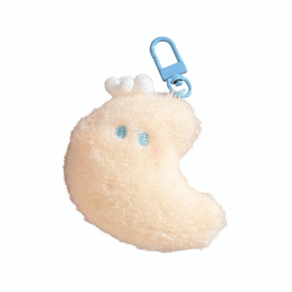 Cartoon Plush Star Pendant Good Luck Star Moon Keychain Key Ring Bag Hanging Charms Girls