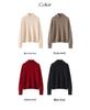 Lekasha Women's Loose High Neck Cashmere Knit Sweater with Lapel Design