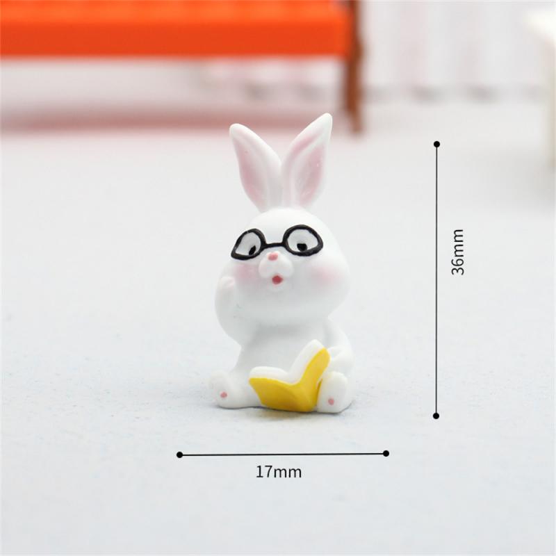 Home Bunny Ornaments Durable Placed Smoothly Hand-painted Resin Pendant Resin Crafts Multi-scene Use Portable Car Ornaments