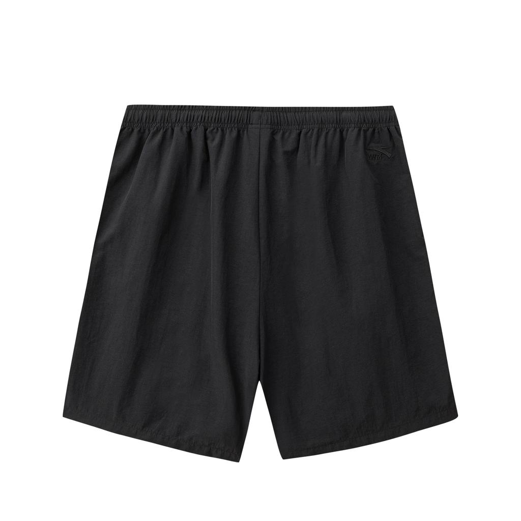 Anta Mens Woven Five-Point Shorts Summer 2026 Casual Shorts Men bottoms Basic-Black 952628502-3