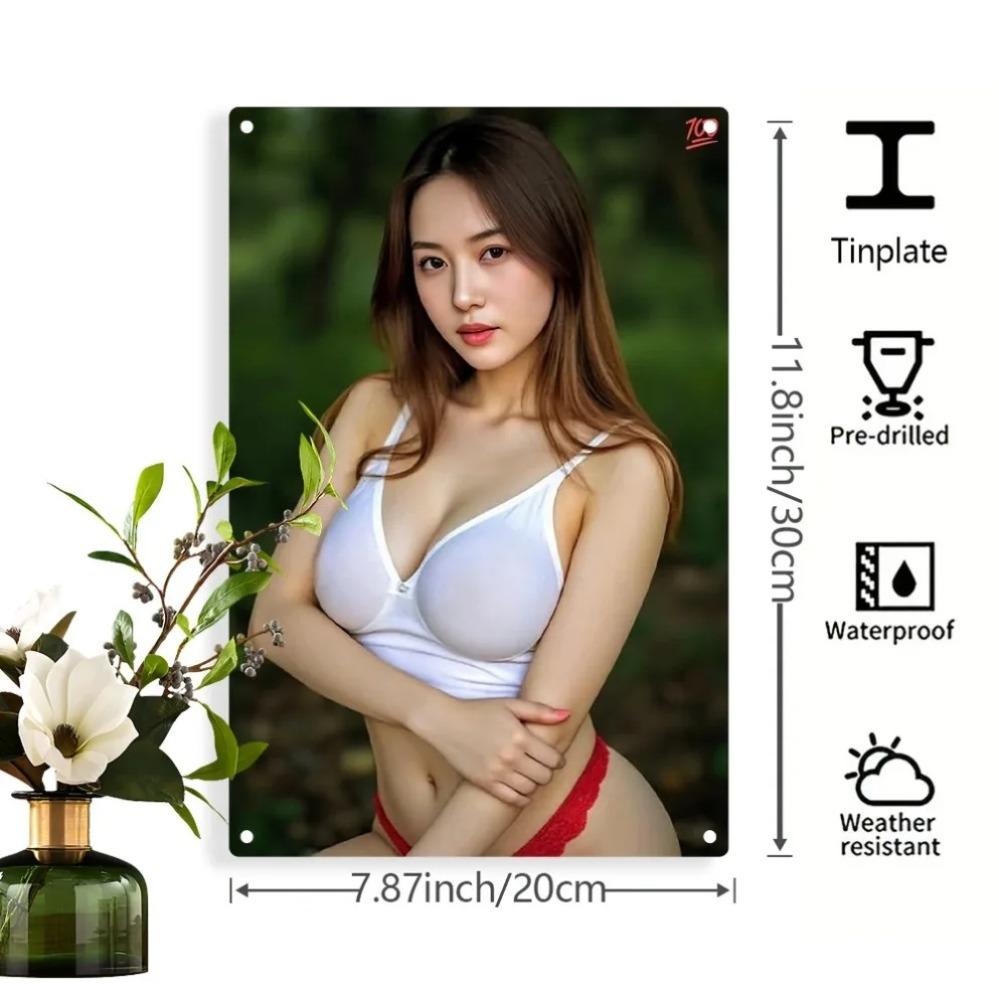 Metal Wall Art 20x30cm Iron Plaque Weatherproof Outdoor Indoor Home Garden Decoration 20x30cm