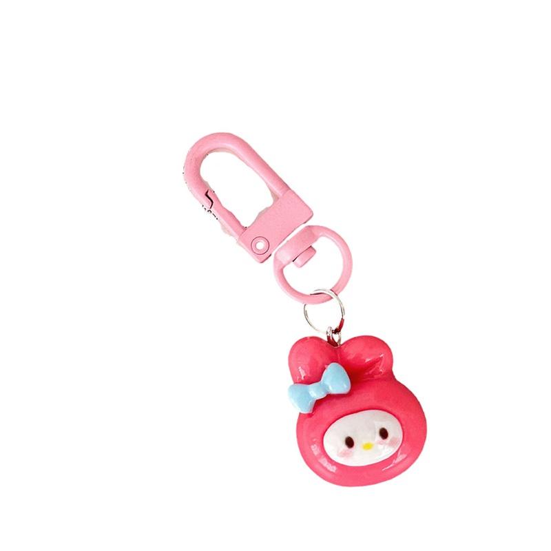 

Cute Cartoon Round Face Keychain Pendant Japanese Sweet Girl Heart School Bag Accessory Best Friend Gift My Melody Face