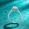 S925 Sterling Silver 1.2 Carat Heart-Shaped Moissanite Ring with Certificate