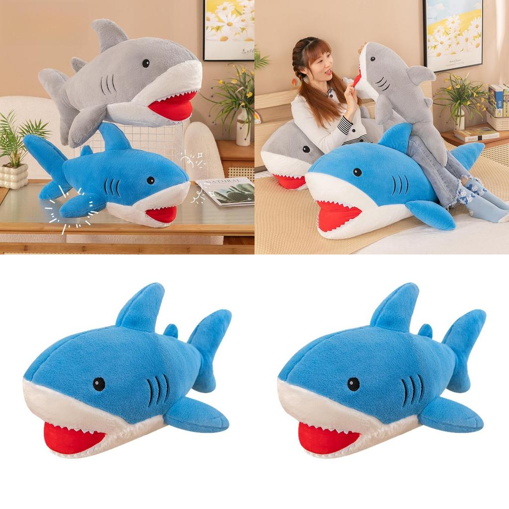 Ocean Series Shark Plush Toy Bed Pillow Cute Whale Soft Doll For Kids And Teens