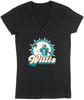 Malik Willis Logo Dolphins LADIES V-Neck Shirt T-Shirt
