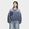Adidas Women Trefoil Loose Fit Denim Jacket Kr5042