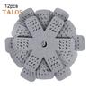 12Pcs Gray Pot And Pan Protectors Felt Placemats Stacking Anti-Slip Cookware Dividers Decorative Flower-Shaped Pallet Separators