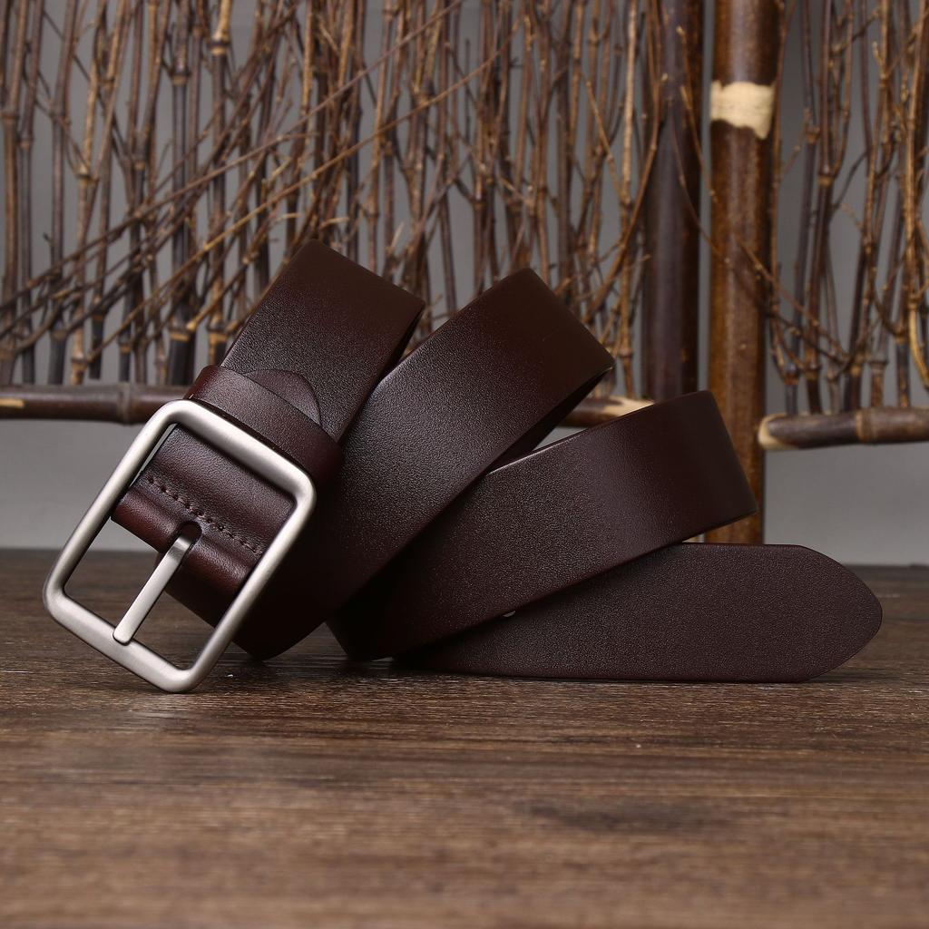 Gürtel Herren Minimalistisch Leichter Luxus Business Echtes Rindsleder Oberfläche Mode Lässig Allround Jugend Formelle Kleidung Anzughose Gürtel