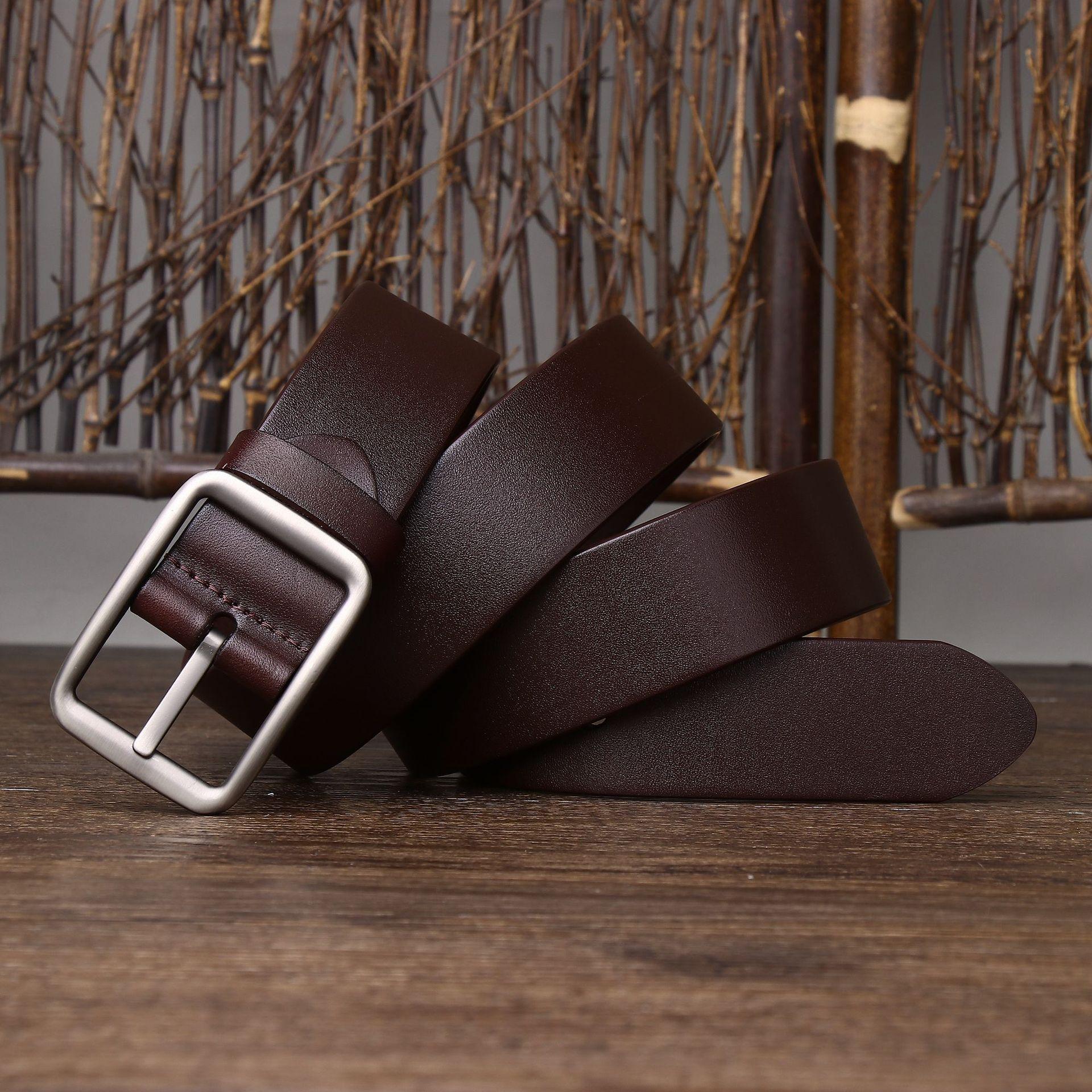 

Ремень мужской минималистский легкий роскошный деловой из натуральной кожи крупного рогатого скота модный повседневный универсальный молодежный деловой костюм брюки ремень 130cm