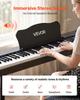 Digital Piano 88 Keys Semi Weighted Full Size Keyboard Stand Black, for Beginners, 600 Tones, 600 Rhythms, Electric Piano, with Sustain Pedal,
