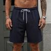 Men’s Knit Shorts Plus Size with Drawstring Waist Relaxed Fit for Beach and Casual Wear Comfortable Design