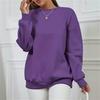 Women's Velvet Thickened Long Sleeve Round Neck Hoodie - Autumn/Winter 2023 Fashion