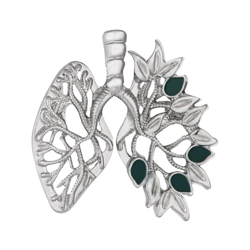 

Creative Alloy Lung Shape Brooch Unique Metal Pin For Bags Hats Fashion Accessory Gift