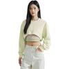Calvin Klein Jacquard Long Sleeve Top Round Neck Short Pullover Sweatshirt Casual Set Women Tops J222300-LCE