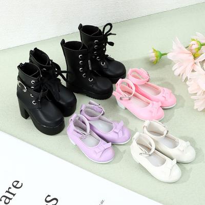 Fashion 7.8CM Doll Wearing 1/3 Differents Color Fabric Shoes Play House Accessories 60cm Doll Boots