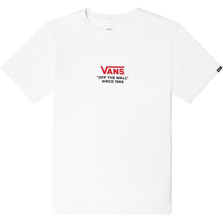 

Vans Классический логотип свободная футболка с коротким рукавом унисекс топы белые VN0A5H63WHT M