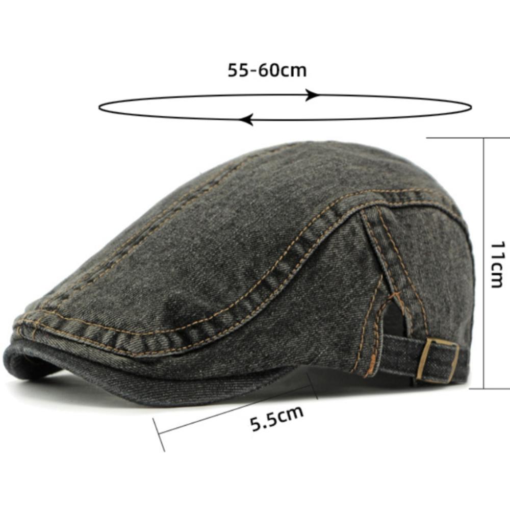 HT4436 Mens Berets Women Spring Summer Autumn Denim Beret Cap Vintage Artist Painter Beret Hat Male Female Adjustable Flat Caps