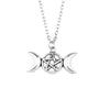 Vikings Retro Symmetry Moon Hollowed-out Five-pointed Star Pendant Necklace for Women Simple Fashion Jewelry Accessories Gifts