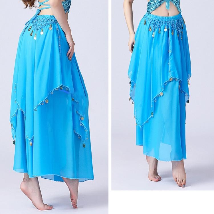 Colorful Middle Eastern Style Dance Skirt Soft Polyester Textile And Elasticized Fit Belly Dance Skirt for Women Girls
