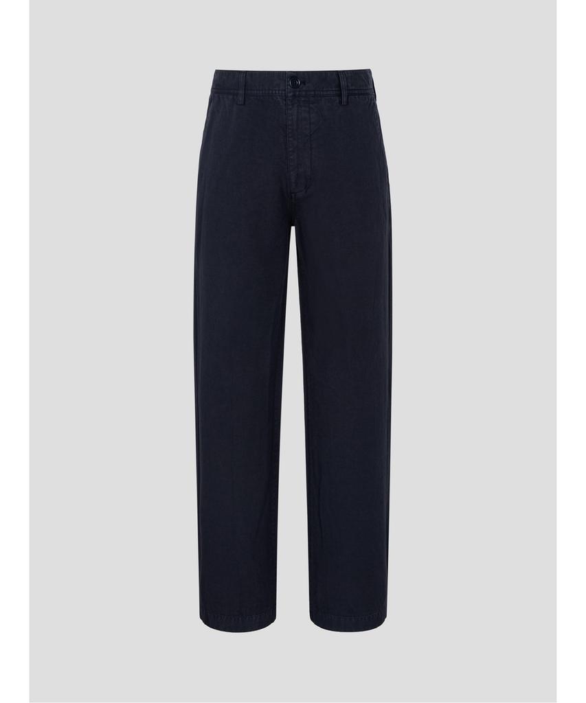 Binpolmen Garment-Dyed Semi-Wide Pants Navy