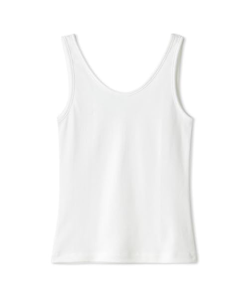 FRAY Cotton Furrib Tank Top White I.D. Women's FWCT244132,