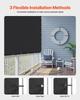 90% Sun Shade Cloth Privacy Screen 8 X 12 Ft for Patio Garden (Black)