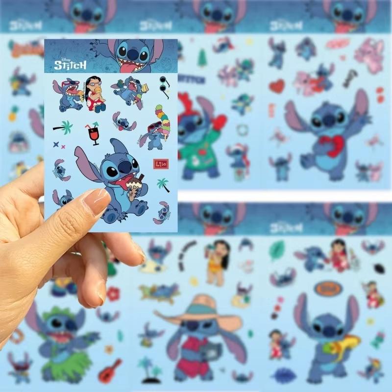MINISO Stitch Lilo & Stitch Anime Peripherie Kawaii Niedlich Studenten Notizbücher Gepäck Handyhüllen DIY Dekorative Aufkleber Großhandel