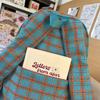 Plaid Student Schoolbag Women's Lightweight Large Capacity Backpack
