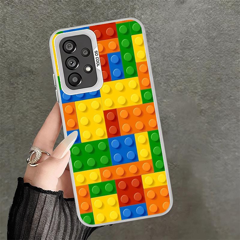 Fashion Building Blocks Pattern Shockproof Phone Case for Samsung A17 A16 A15 A14 A37 A57 A36 A56 A26 A35 A55 A25 A34 A54 A24 A1