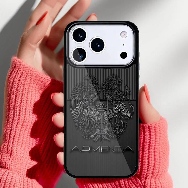 Armenisches Wappen Flagge Handyhülle für iPhone 17 16 15 14 13 Pro Max Rückabdeckung für 12 11 Pro Hülle