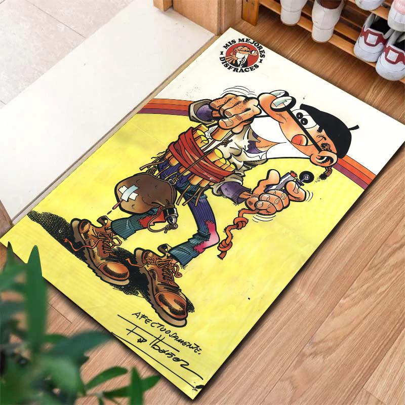 Mort Phil Mortadelo Y Filemon Carpet Rug for Living Room Bedroom Home Sofa Decoration,Kids play Nonslip Floor Mat