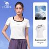CAMEL Women's Cotton-Feel Square Collar Sport T-Shirt