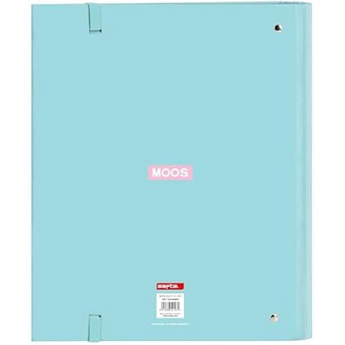 Safta Moos Butterflies Classeur 4 Anneaux De 35 Cm Avec 100 Feuilles A4, Idéal Pour Les Enfants De Différents Âges, Confortable Et