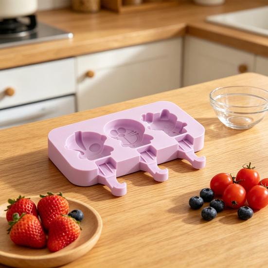 Silicone Popsicle Molds Maker Reusable Ice Popsicle Cartoon Small Popsicles Non-stick DIY Molds