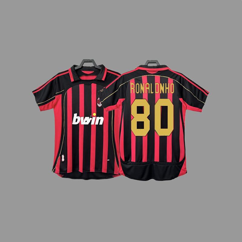 Tricou de fotbal vintage AC Kaka Maldini Ronaldo Ronaldinho tricou tricou de joc antrenament