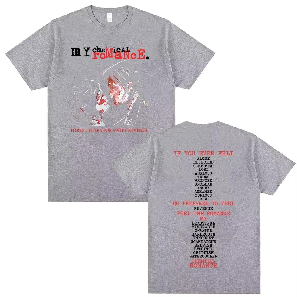 

Famous My Chemical Romance Band T-shirts Three Cheers for Sweet Revenge Hip Men Women Oversized Emo Retro Tshirt 3XL
