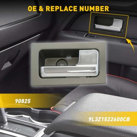 2pcs Chrome Interior Left+Right Side Door Handles For Ford F-150 Lobo 09-14