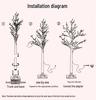 LED Birch Tree Light - Copper Wire Christmas and Landscape Decoration.