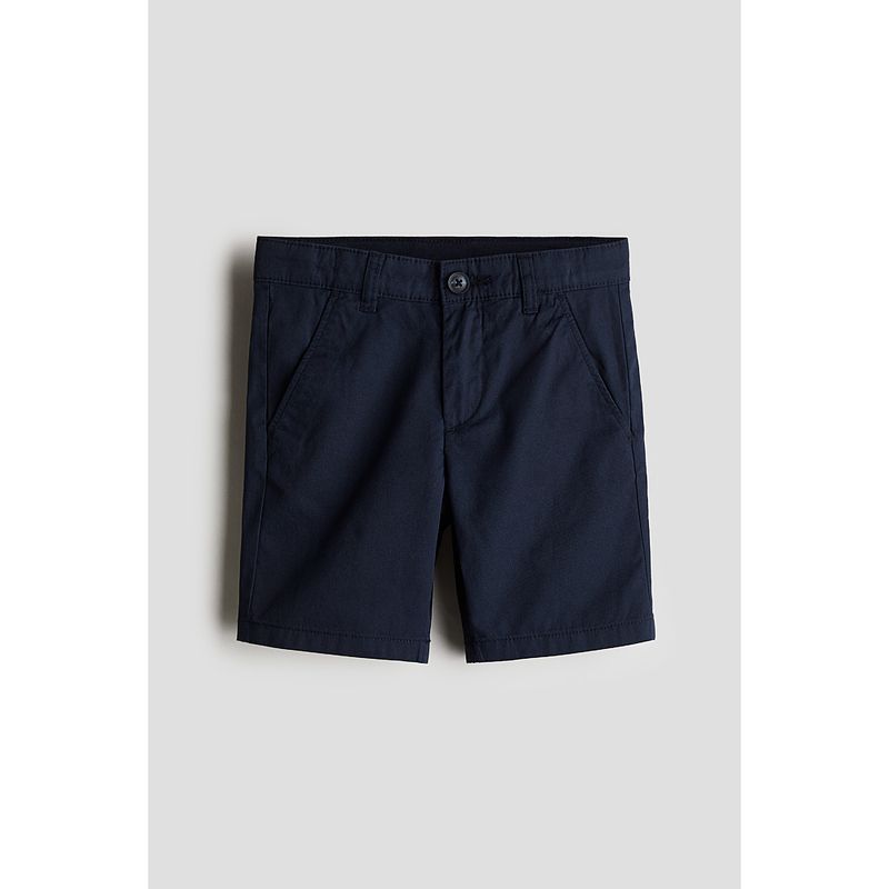 

HM Children s Clothing Boys Pants 2025 Summer New British Style Cotton Elastic Waist Straight Shorts 1270438 Navy blue 120/56