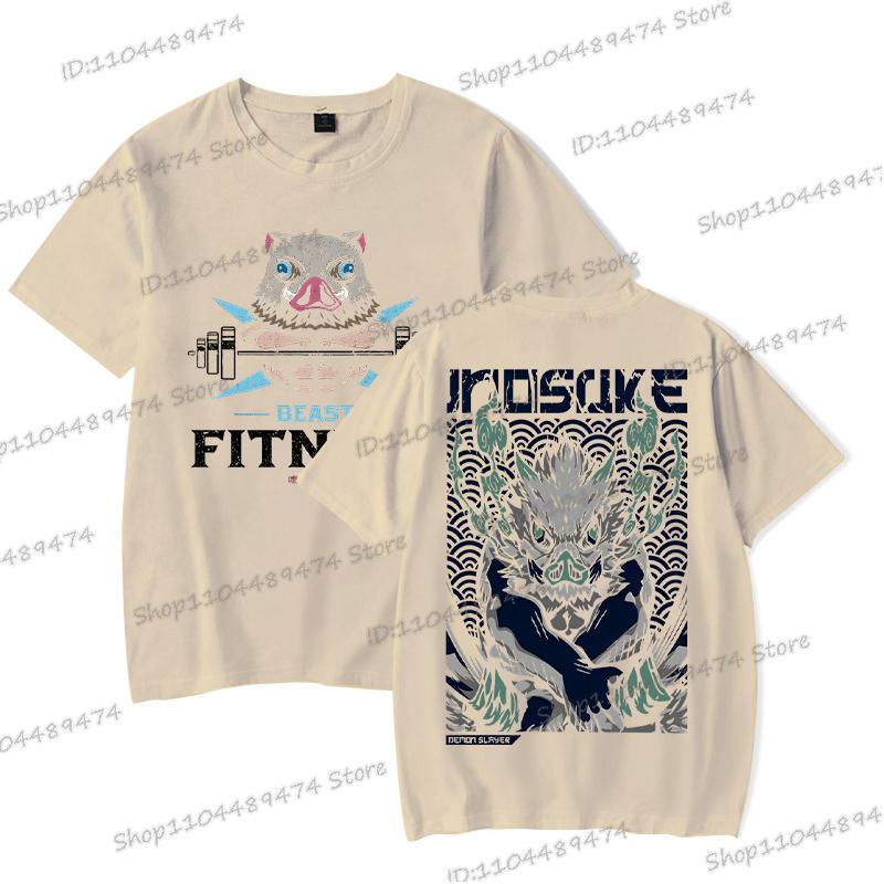 Harajuku Anime Demon Slayer Men T-shirts Hashibira Inosuke Fashion Cosplay Graphics T Shirt Short Sleeve Summer Comic Streetwear