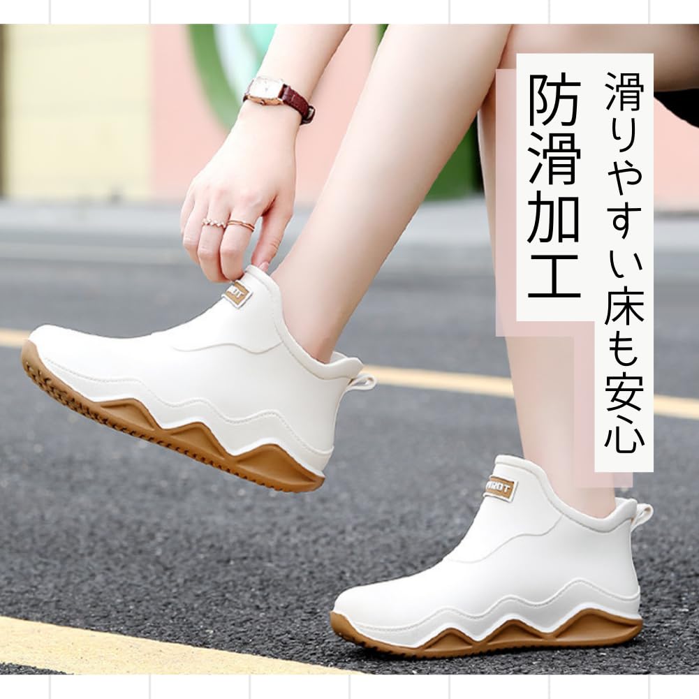 ALVEIN Waterproof Rain Easy to Walk Perfect for Outdoor and Fishing Japanese Shoe Women's Boots, Short, Typhoon-Proof, Low-Cut, Lightweight, in,