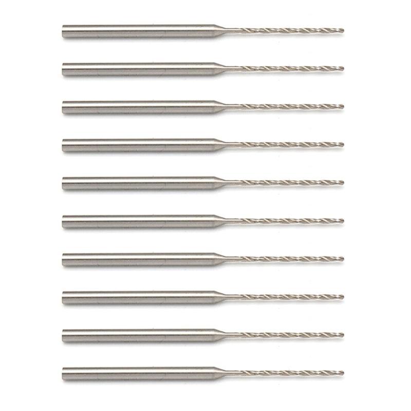 652F Multipurpose 10 Pieces 2.35mm Shank Mini Twist Drill Bits Set for Home Repair and Craft Enthusiasts Engraving Drill Bits