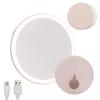 MUID Hand Mirror with Portable Compact Mirror with Cute and Perfect for Adjustable USB Gift Light, LED, Stylish, Touch-Ups, 11.5cm, Small, Brightness,