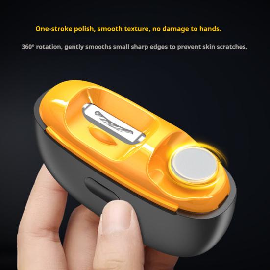 Electric Nail Clipper with Clippings Storage LED Light Portable Kids Adults Seniors Fingernail File