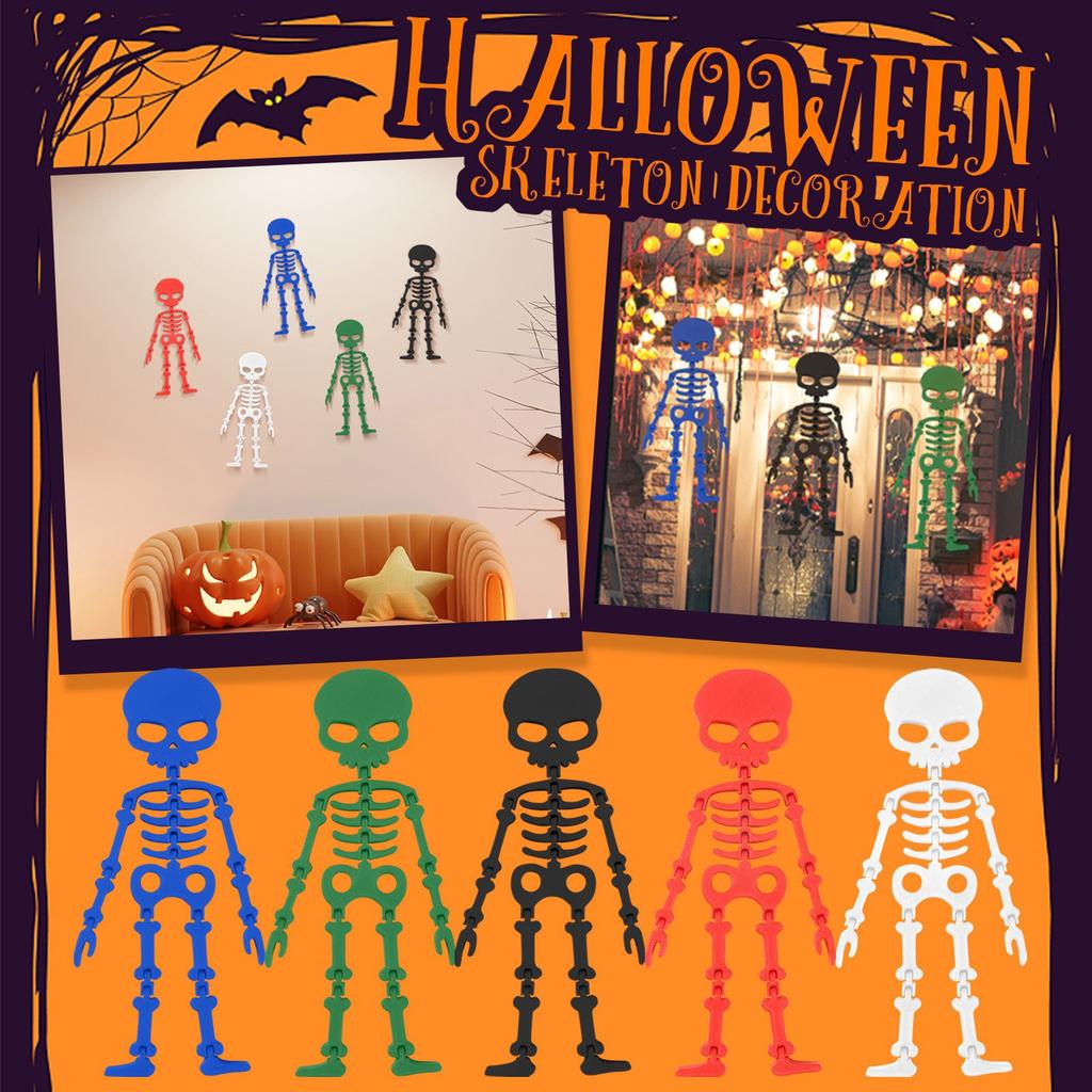 3D Printed Flexi Skeleton Halloween Super Invincible Abstract Creative Ornaments Decorative For Adult And Kids