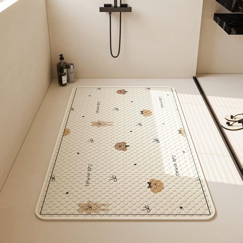 Cartoon Cute Bathroom Anti-slip Mat Children's Shower Room Bath Anti-fall Suction Cup Pad Household Toilet Floor Mat