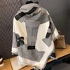 Large square scarf shawl for women, thickened warm scarf in autumn and winter, black and white double-sided can be worn, imitation cashmere shawl