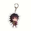 Acrylic Anime Keychain Kamado Tanjiro Nezuko Agatsuma Zenitsu Student Bag Charm Pendant Cosplay Accessories Gift